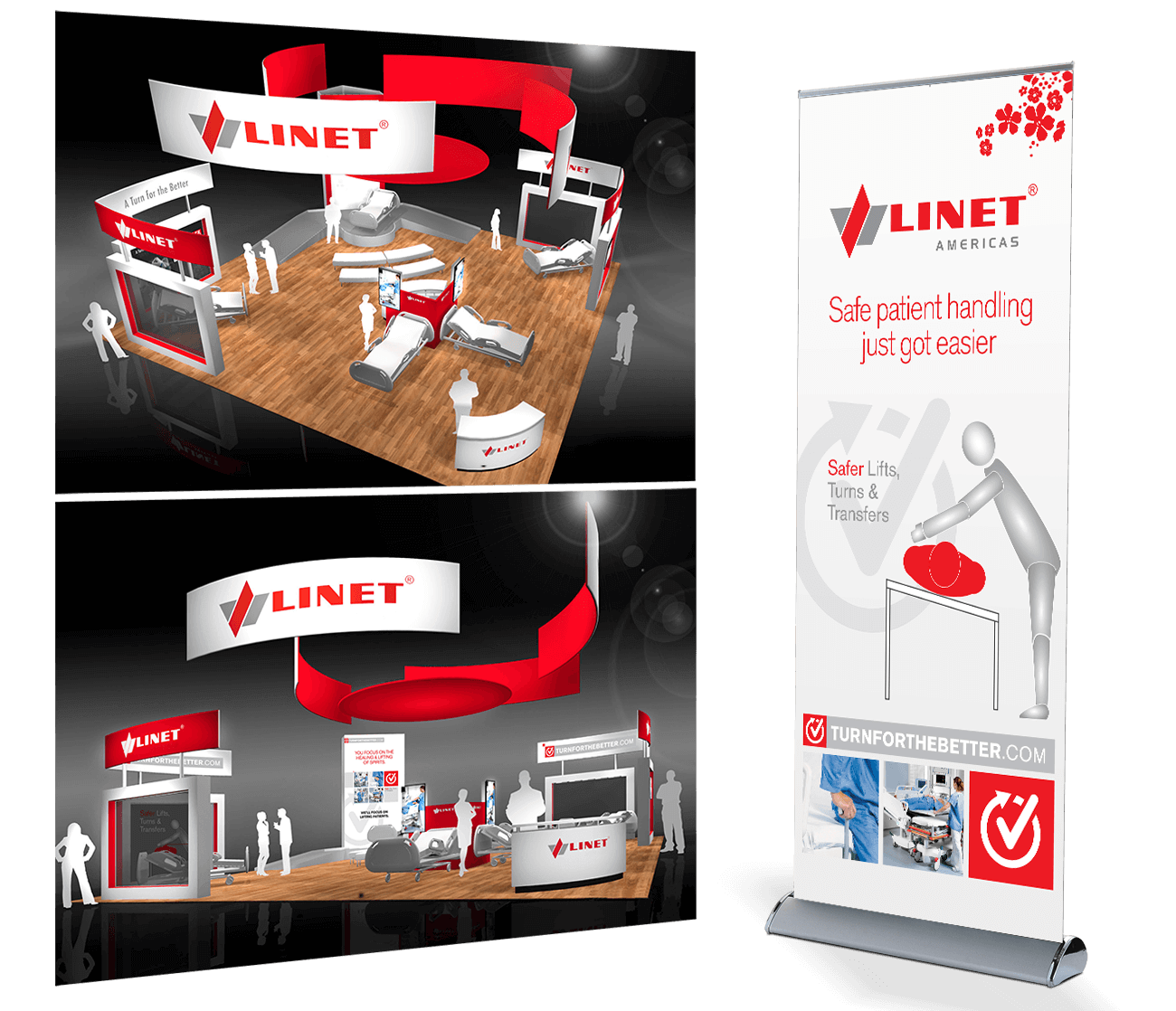 Linet Tradeshow Displays and Banner Up