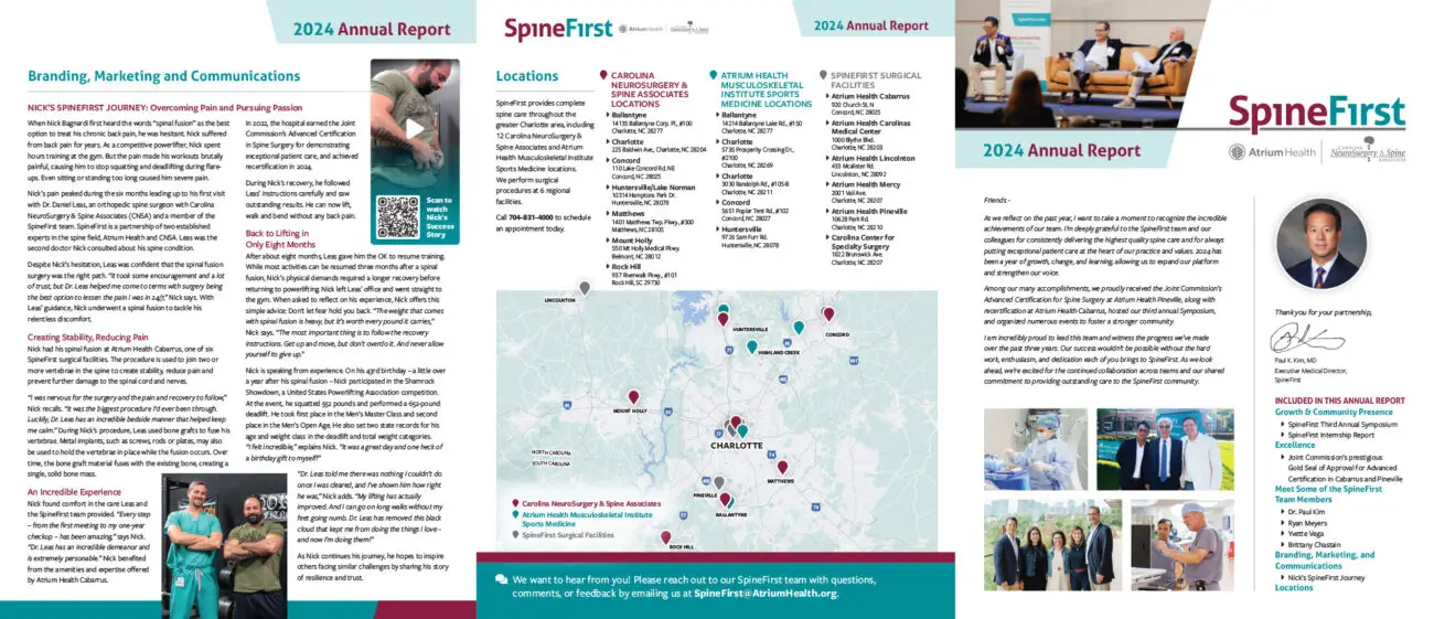 cnsa_spinefirst_2024_annual_report1 Carolina NeuroSurgery & Spine Associates