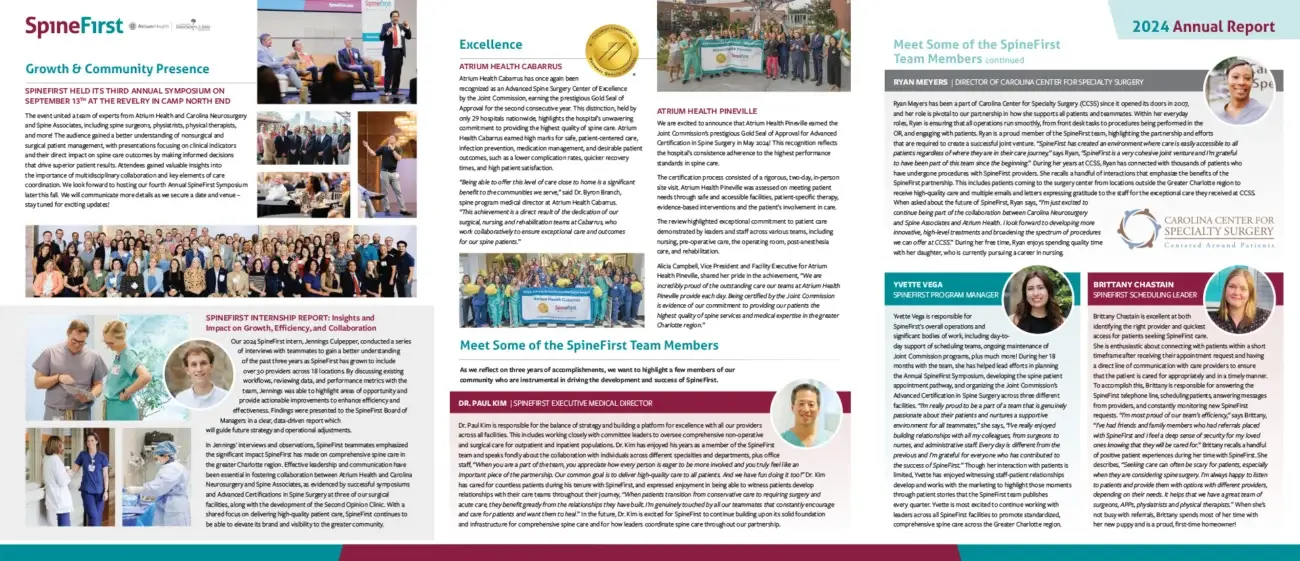 cnsa_spinefirst_2024_annual_report2 Carolina NeuroSurgery & Spine Associates