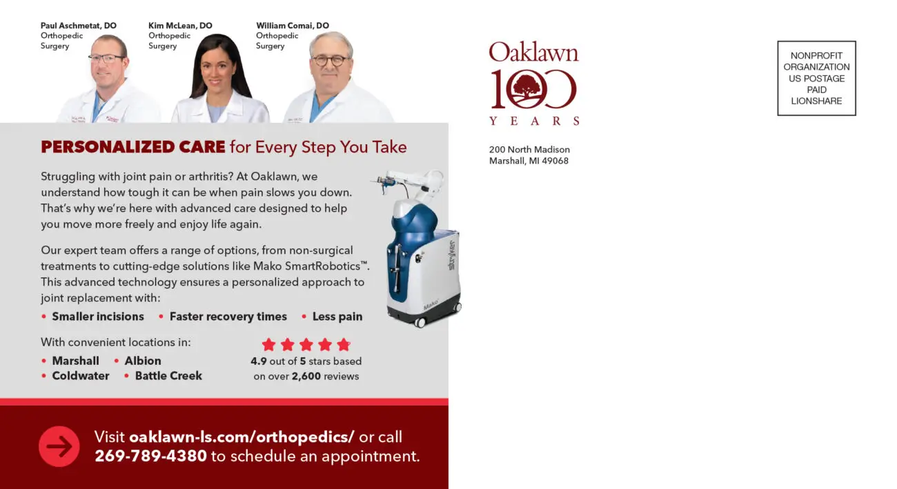 lionshare_oaklawn_orthopedics_postcard2 Oaklawn