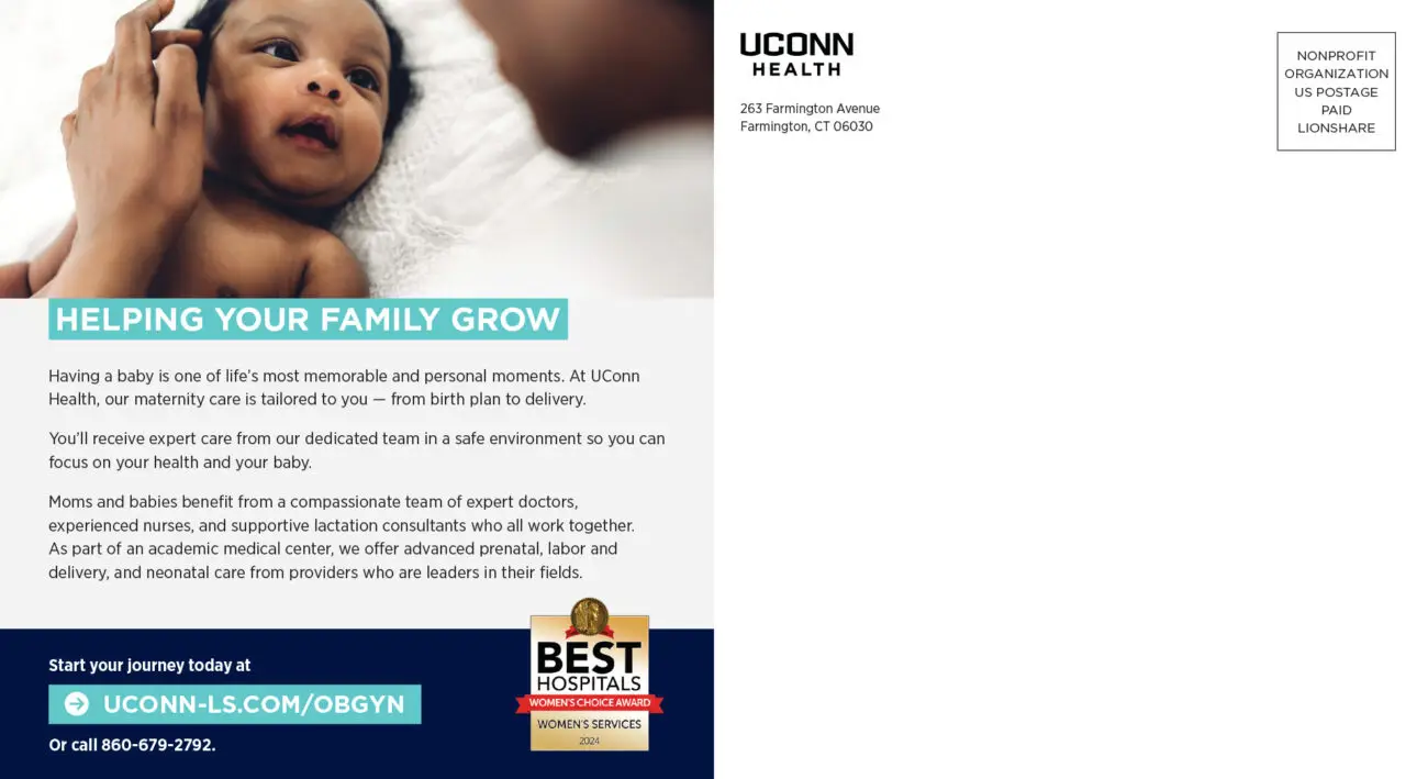 lionshare_uconn_obgyn_postcard_maternity2 UCONN Health