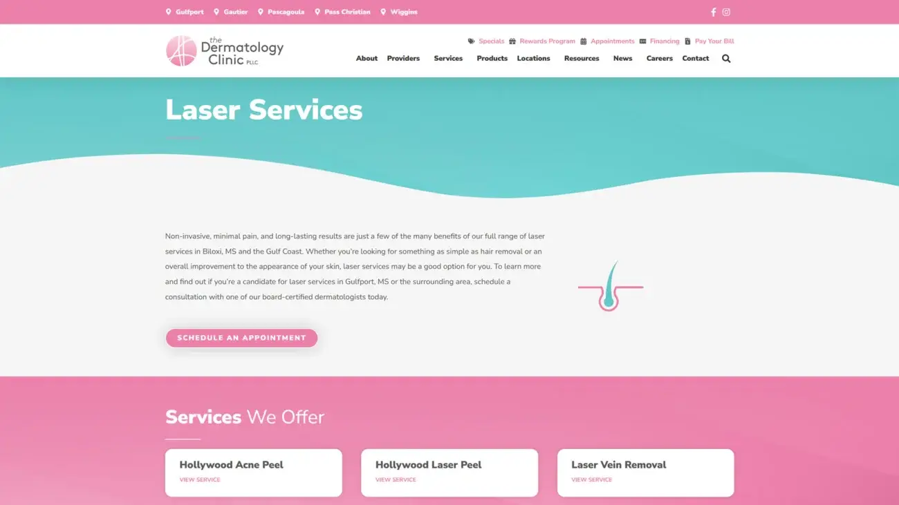 the_derm_clinic_website_service The Dermatology Clinic